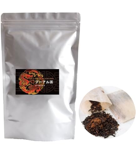 Amazon.co.jp: 缶入りプーアル緑茶 健康管理 中国茶 龍玉茶 プーアル茶